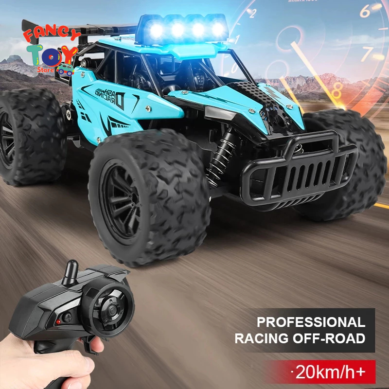 Mobil RC Full Propo Frekuensi 2.4GHZ Remote Control Mobil Offroad dengan Lampu LED Bodi Alloy Stabil