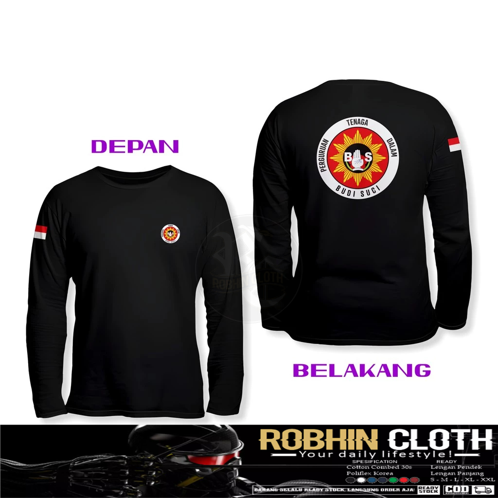 Kaos Baju Silat Perguruan Tenaga Dalam Budi Suci DB Lengan Panjang Kaos Distro