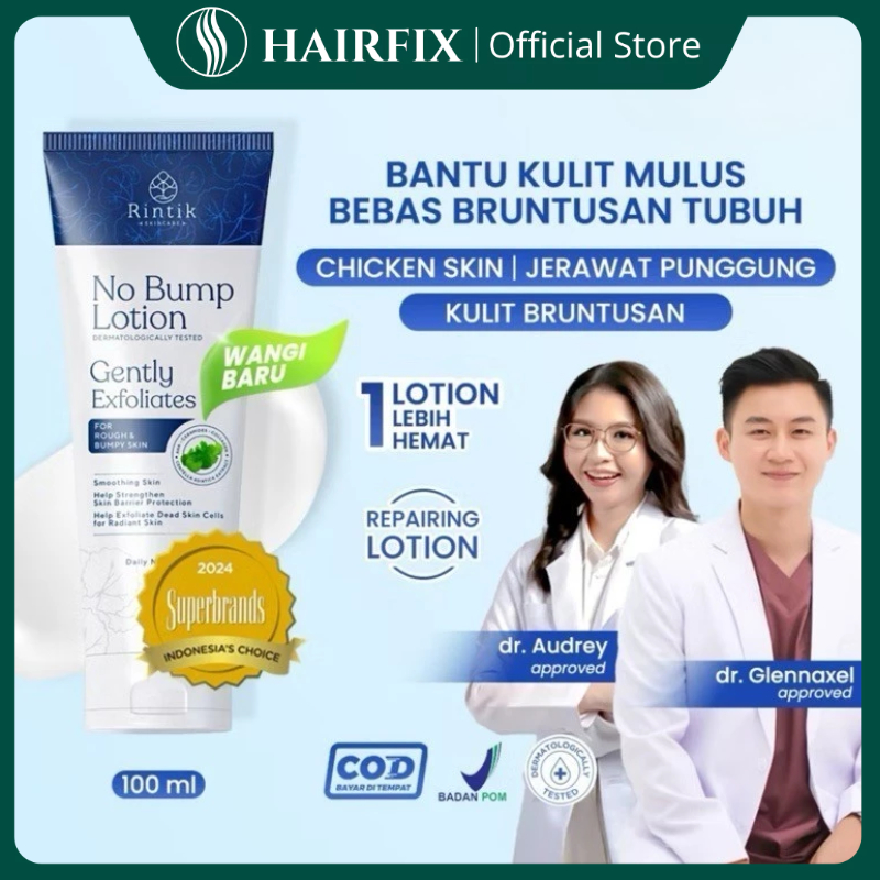 Rintik No Bump Lotion 100ml | Lotion Tubuh Bruntusan & Chicken Skin
