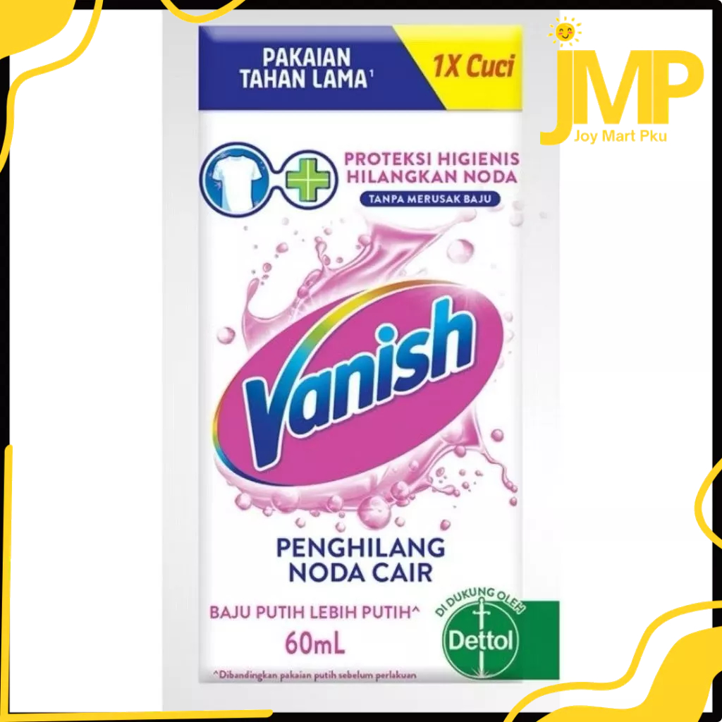 JMP - Vanish White Cair Sachet 60ml - Penghilang Noda Pakaian / Vanish Penghilang Noda Cair 60ml Sac