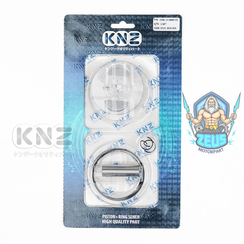 PISTON + RING SEHER KIT SONIC 125 (58MM) (KGH) KNZ (ZEUS)