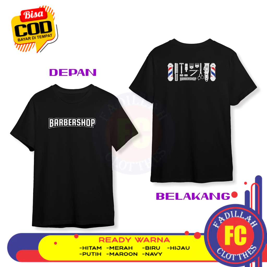 Baju Kaos Barbershop Vector Barbershop Equipment DB Kaos Distro