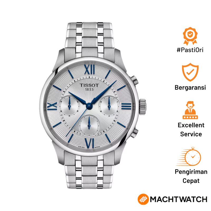 Jam Tangan Pria Tissot Chemin Des Tourelles 42mm T-Classic T139.462.11.038.00 Silver Dial Stainless 