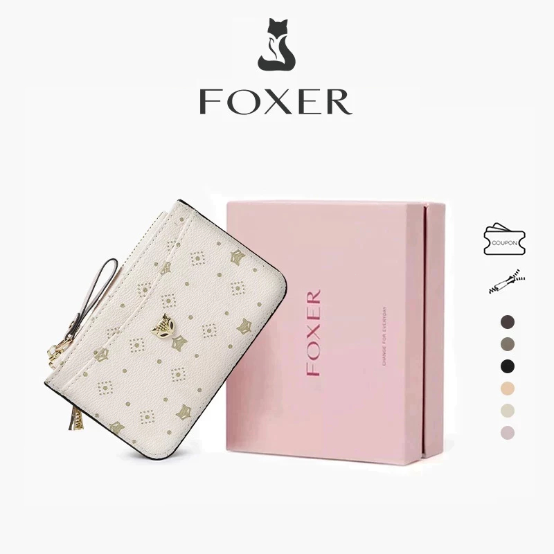 FOXER Dompet Wanita Tempat Kartu Mini Dompet Koin
