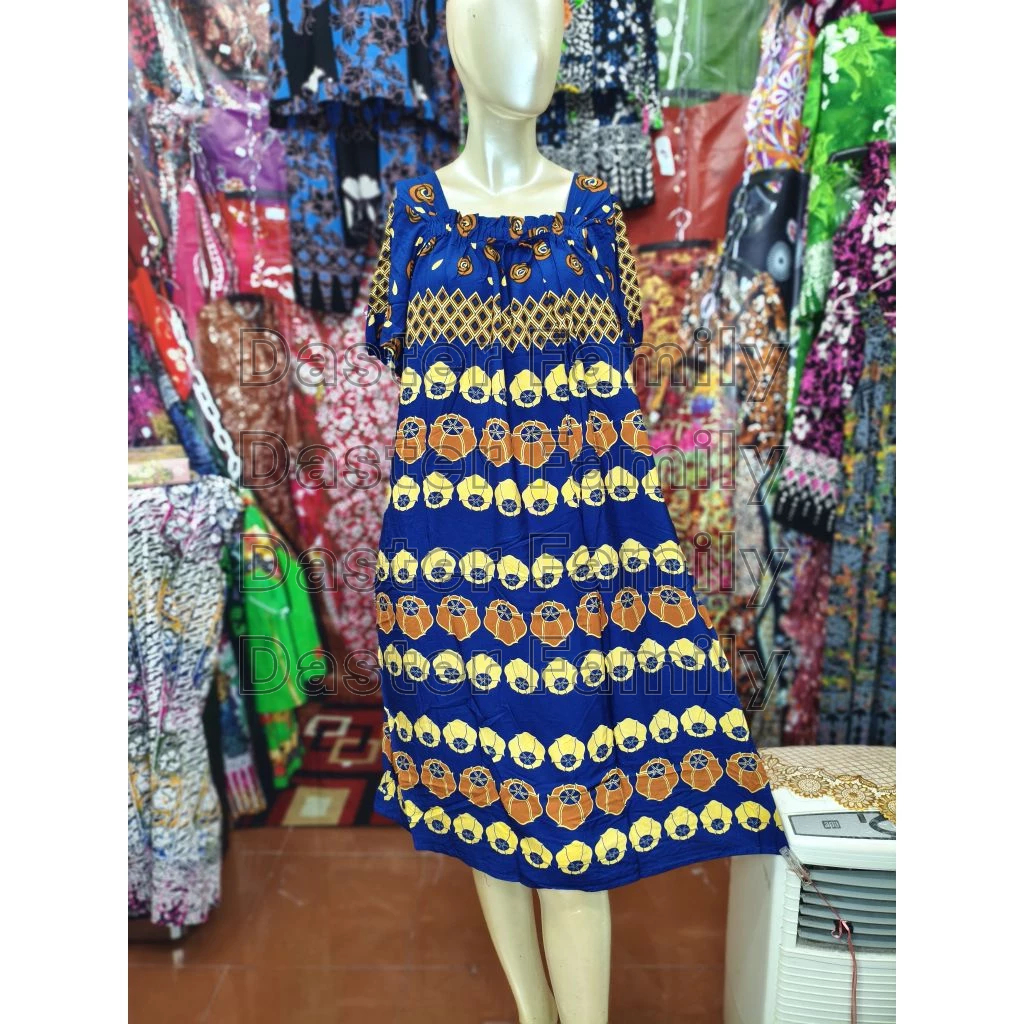 Daster Marissa Fuji Lengan Pendek Leher Sikak Karet LD 96 cm | Adem Nyaman