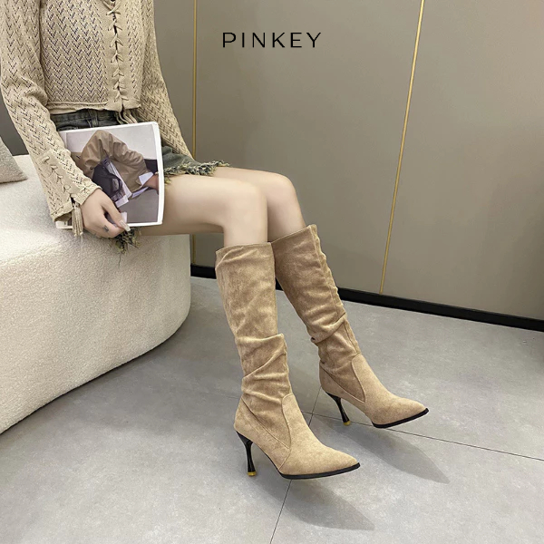 PINKEY P294 Sepatu Boots Wanita Long Boot Tinggi Fashion Premium Quality