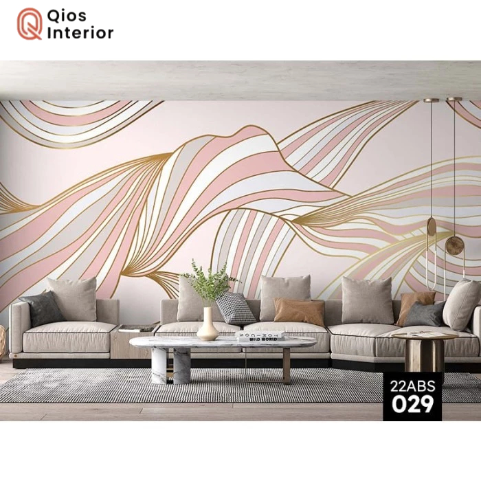 Wallpaper Dinding Custom Mural Abstrak Modern Artistik
