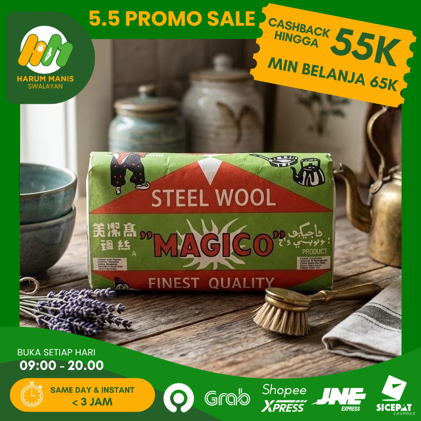 STEEL WOOL MAGICO / STEEL WOOL PEMBERSIH KERAK PANCI / STEEL WOOL PEMBESIH KARAT