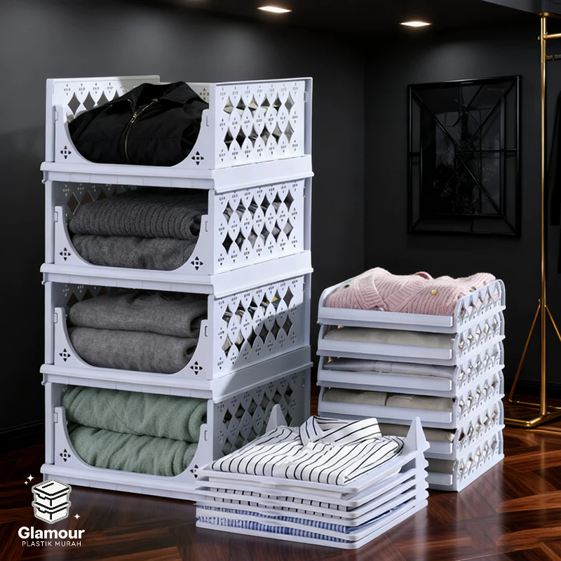 Storage Box / Rak Laci Storage / Penyimpanan Rak / Baju Rak Laci Storage – Rak Laci Lipat Plastik un