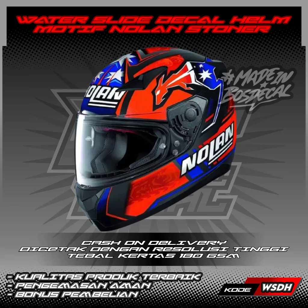 WATER SLIDE DECAL HELM MOTIF NOLAN STONER