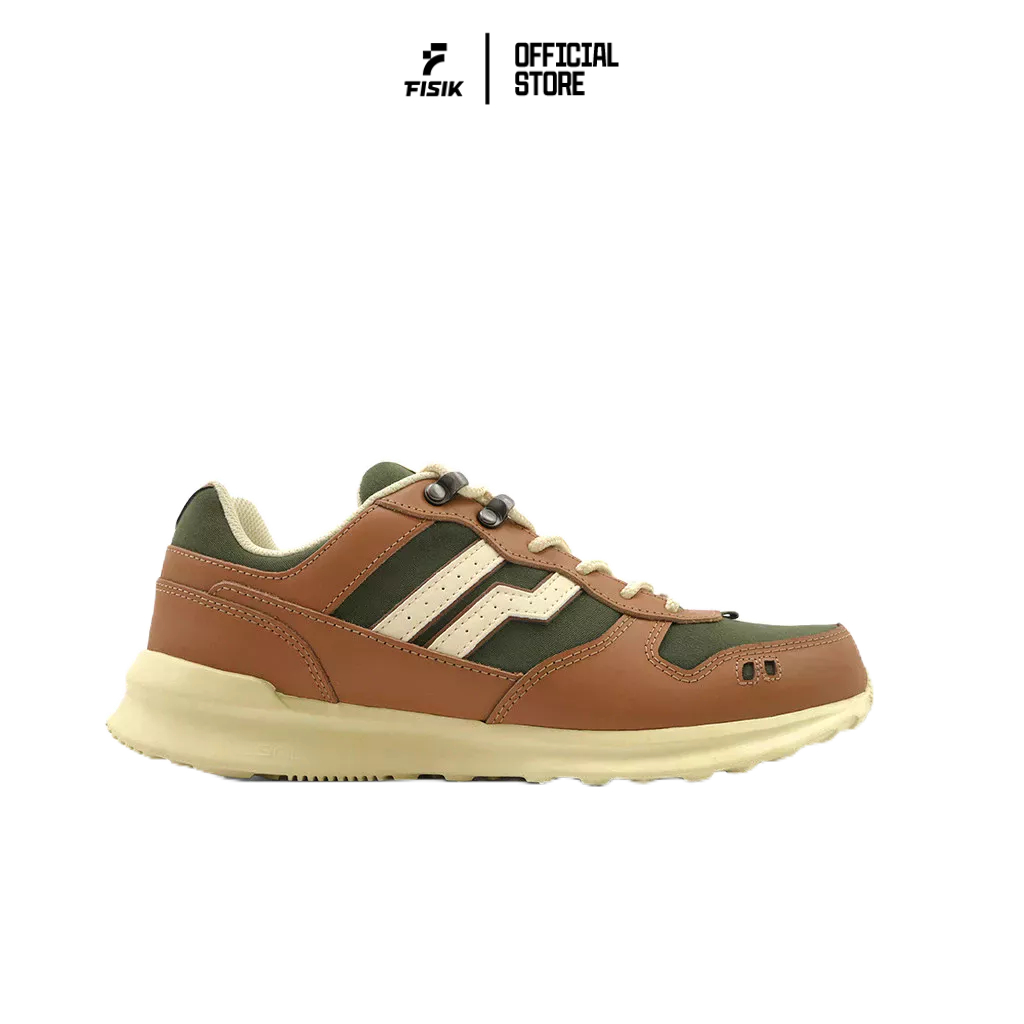 PIERO SEPATU SNEAKERS PRIA JOGGER WORK WEAR-BROWN/OFF WHITE/BROWN PIE1000423