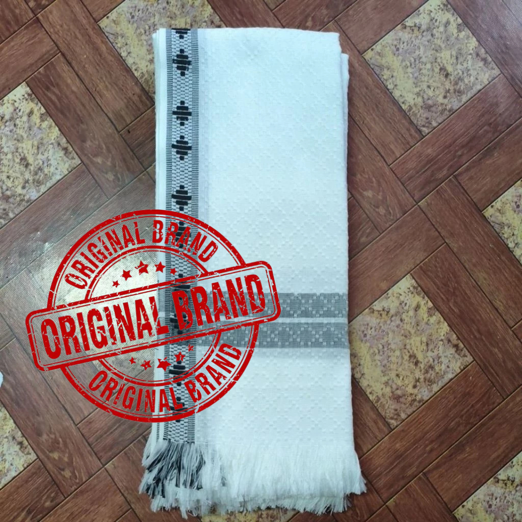 Sorban Aliska Jumbo Putih Motif Bintik/Polos