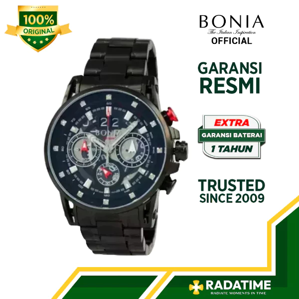Jam Tangan Pria Bonia Diamond 100% Original BP10374-1732C