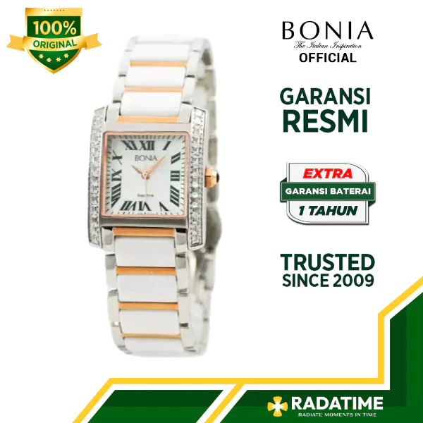 Jam Tangan Wanita Bonia 100% Original -Ceramic BNB10124-2651S
