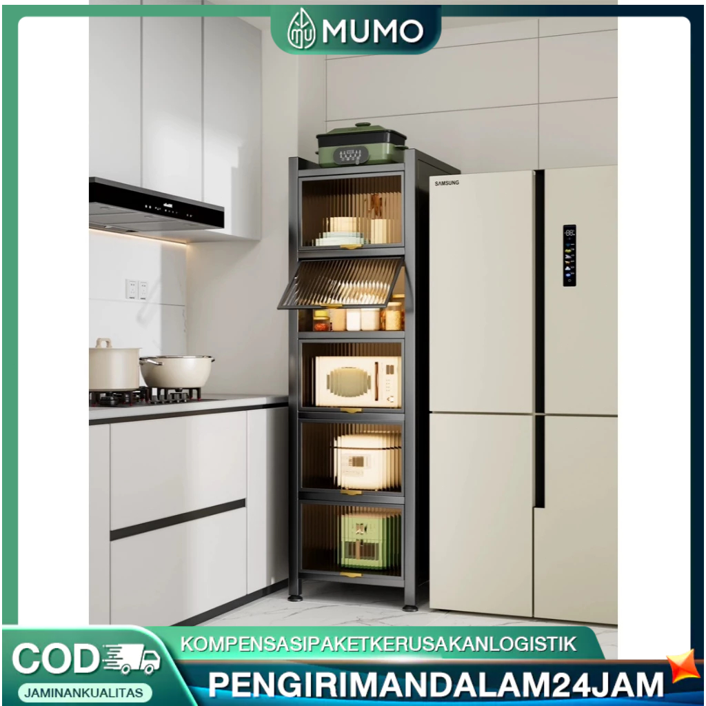 Lemari Dapur Serbaguna Multifungsi Lemari Perabotan Dapur Tertutup Rak Piring Tertutup Rak Piring