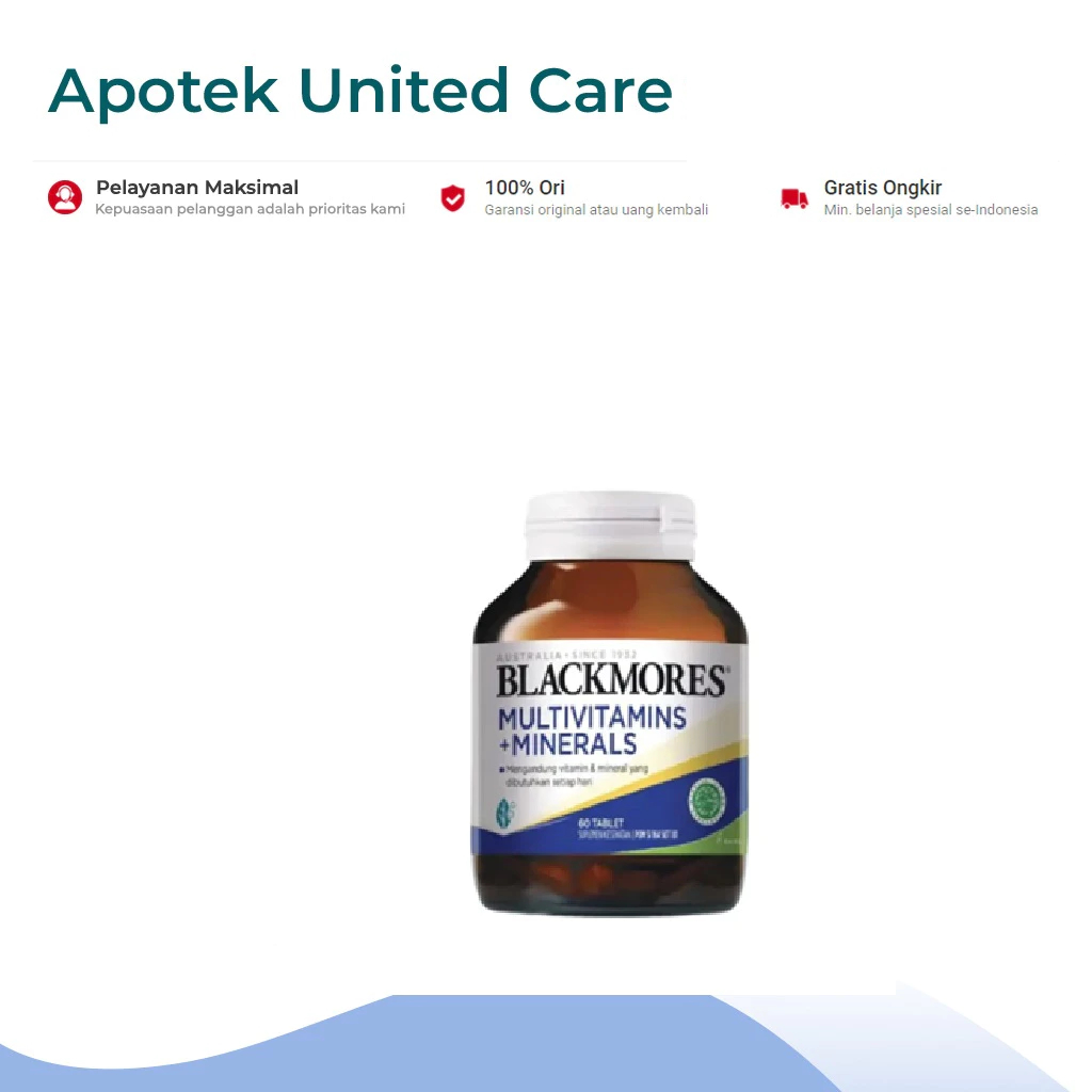 BLACKMORES MULTIVITAMINS & MINERALS 1 BOTOL 60 TABLET