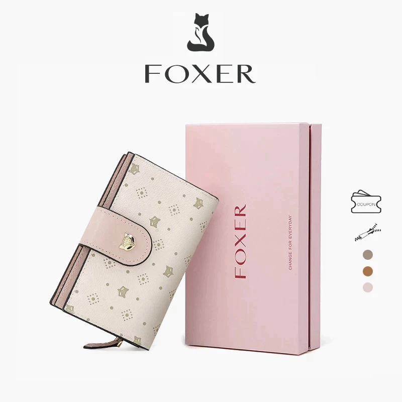 FOXER Dompet Lipat Wanita Dompet Pendek Dompet Motif Lucu