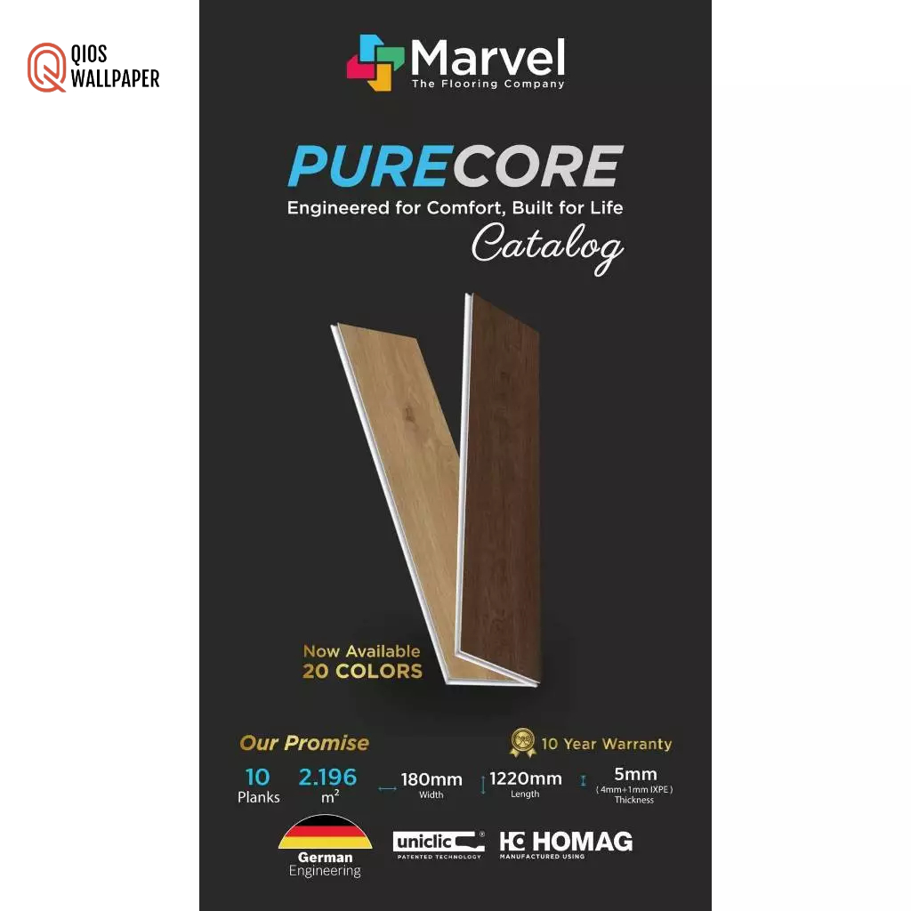 Lantai SPC Motif Serat Kayu / vinyl lantai SPC / SPC Lantai 5mm