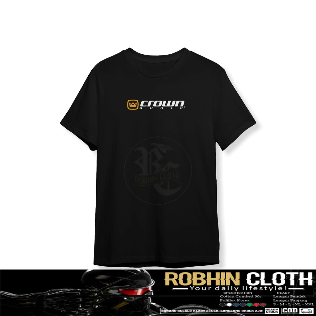 Kaos Baju Crown Audio Baju Musik