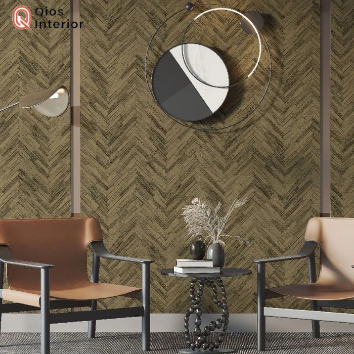 WALLPAPER MURAH DINDING RUANGAN TV KAYU VINTAGE MINIMALIS PREMIUM