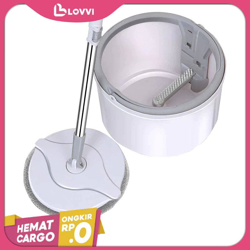 LOVVI Home Alat Pel Lantai Ultra Mop Pembersih Lantai Pel Putar Spin Mop Otomatis Pel D23/D31