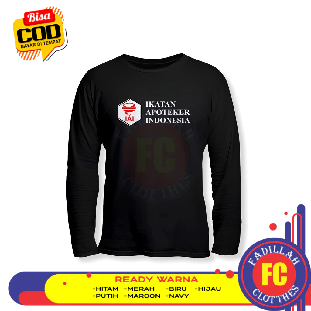 Baju Kaos IAI Ikatan Apoteker Indonesia Lengan Panjang Baju Kesehatan