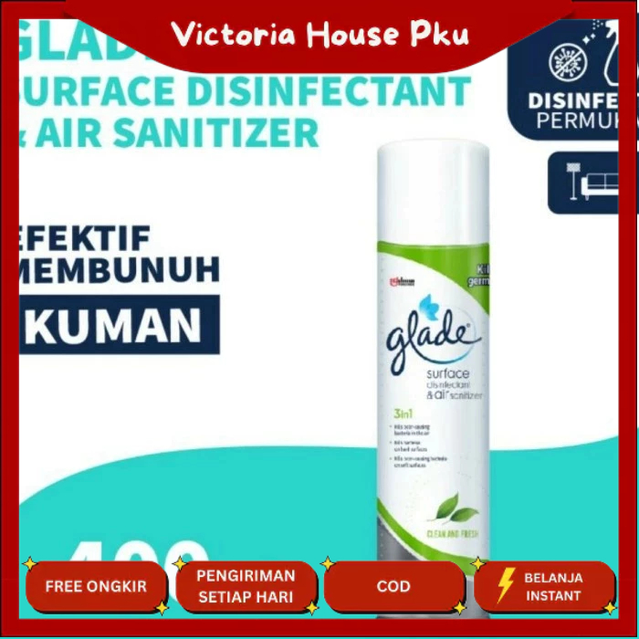 VHP - Glade 3 in 1 Surface Disinfektan & Air Sanitizer 400ml / Disinfectant Spray