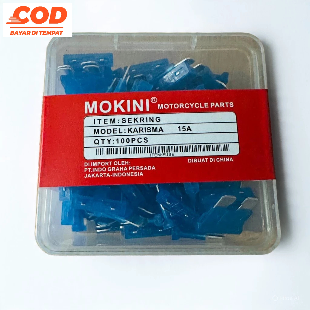 Sikring Tancap 15 Amper Besar 1 Box 100 Pcs Sekring Fuse Motor Mx Vixion Dll