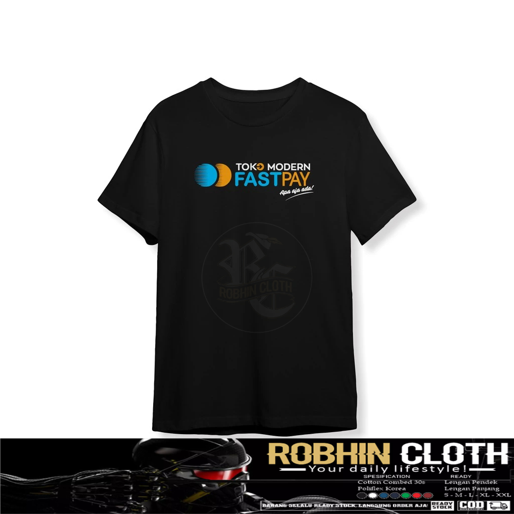 Kaos Baju Toko Modern FASTPAY Logo Baju Perusahaan
