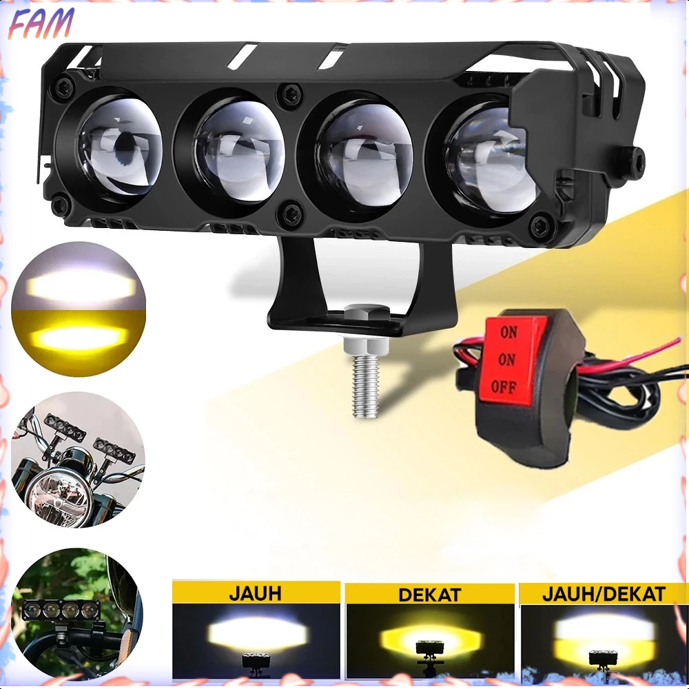 4 Mata Lampu Laser LED/Lampu tembak LED Laser/Lampu Sorot Tembak Mobil/ Tahan Air Full Alumunium Pre