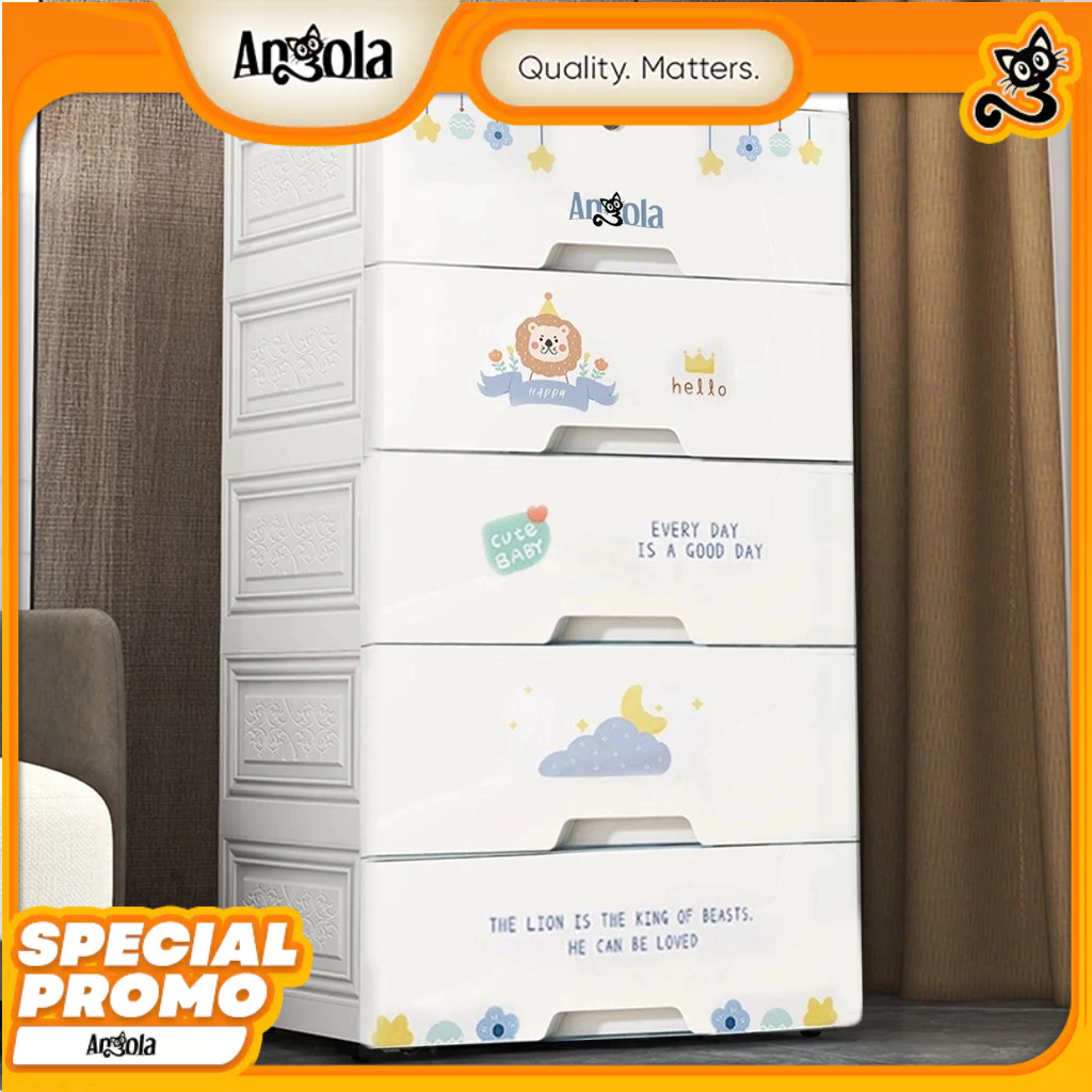 Angola Lemari Plastik Pakaian C64/C65 Lemari Penyimpanan Pakaian / Mainan Anak / Wardrobe Storage