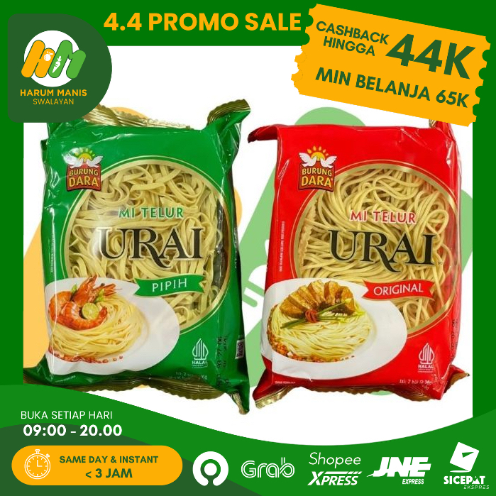 MIE BURUNG DARA / MIE TELUR URAI / MIE BENTUK PIPIH
