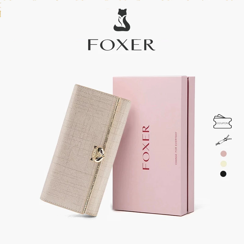 FOXER Dompet Wanita Dompet Sederhana dan Bergaya Dompet Panjang