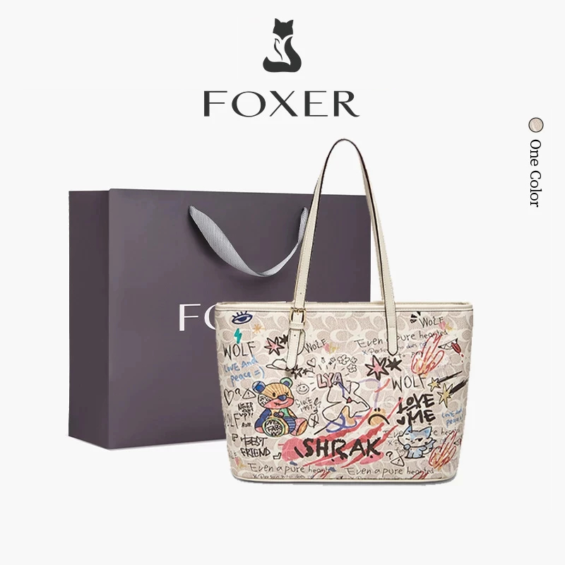 FOXER Tas Wanita Terbaru Tas Tote Bag Wanita Tas Besar Shoulder Bag Tote Bag Wanita
