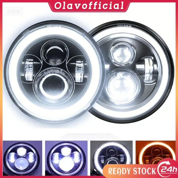 COD Lampu LED Projie Daymaker Putih Kuning Lampu Daymaker Projie Running LED 7 Inch Lampu Utama Proj