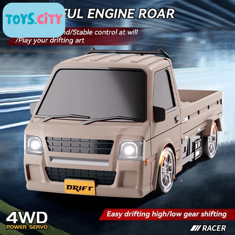 Mainan Anak Mobil Drift RC Remote Mini Pickup Truck Cargo 4WD Skala 1:24