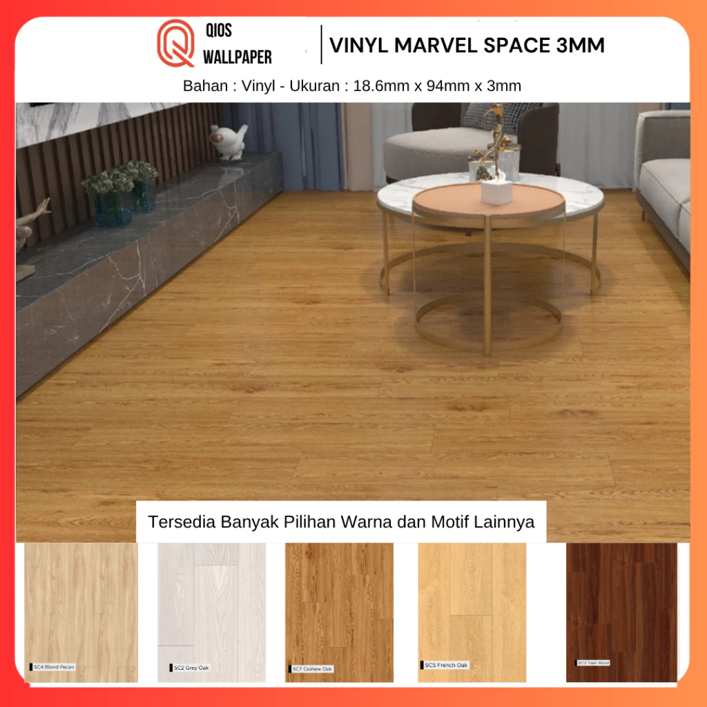 vinyl lantai marvel stone tebal 3mm l Vinyl Marvel Space wood series l Vinyl Marvel Space Stone Seri