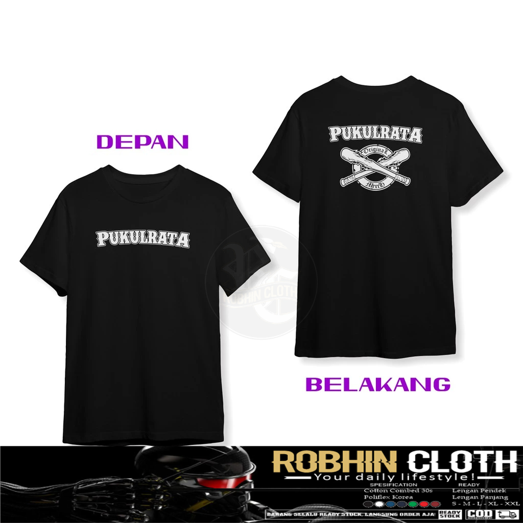 Kaos Baju Pukul Rata Rumble Merchandise DB Kaos Distro