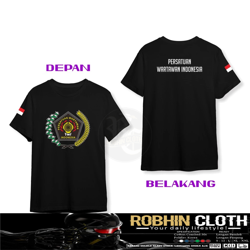 Kaos Baju PWI Persatuan Wartawan Indonesia DB Kaos Distro