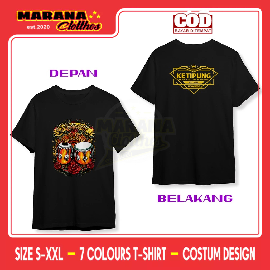 Kaos Ketipung Seniman Kendang Dangdut Koplo Dangduters DB Kaos Distro