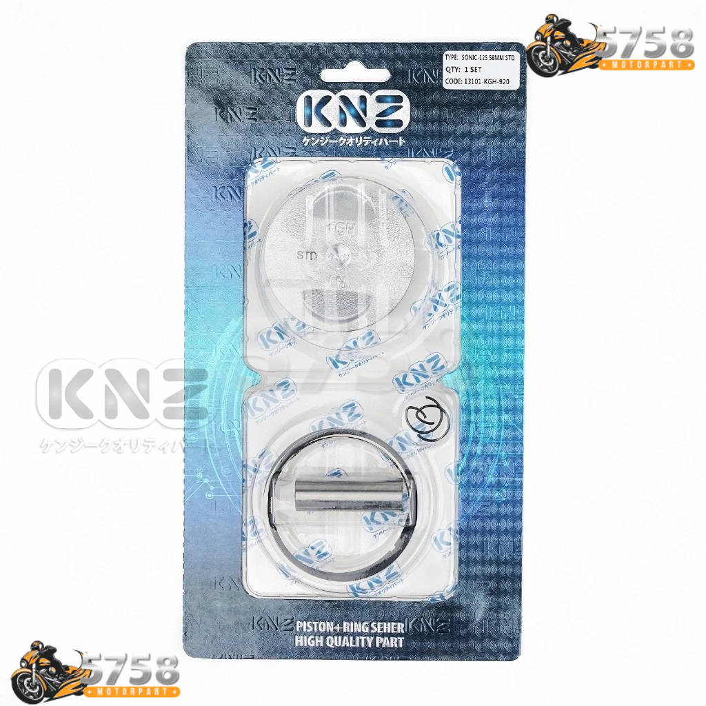 PISTON + RING SEHER KIT SONIC 125 (58MM) (KGH) KNZ (5758)