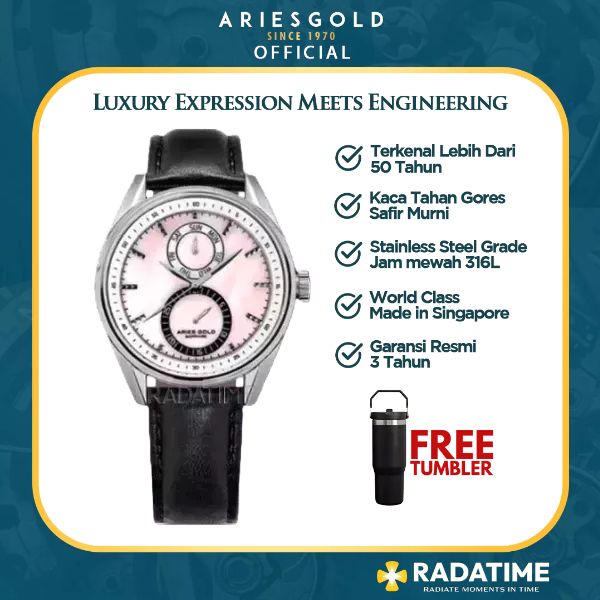 [FREE TUMBLER] Jam Tangan Wanita Original Aries Gold Urban Solaris L-100-S-MP The Real Premium Watch