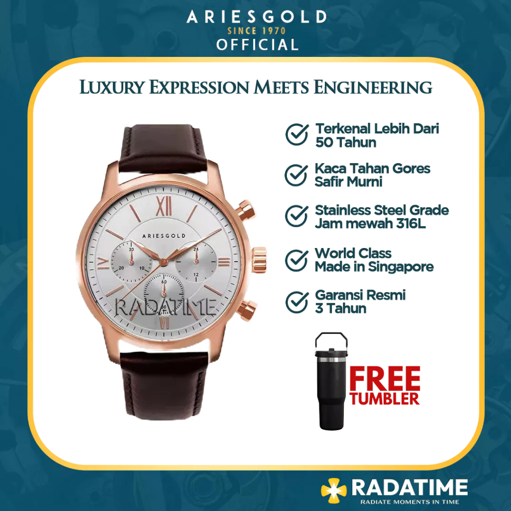 [FREE TUMBLER] Aries Gold Urban Eternal G-1027-RG-S