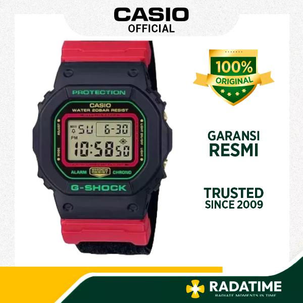 Jam Tangan Pria Casio G-Shock Winter Premium Model 100% Original Canvas DW-5600THC-1DR