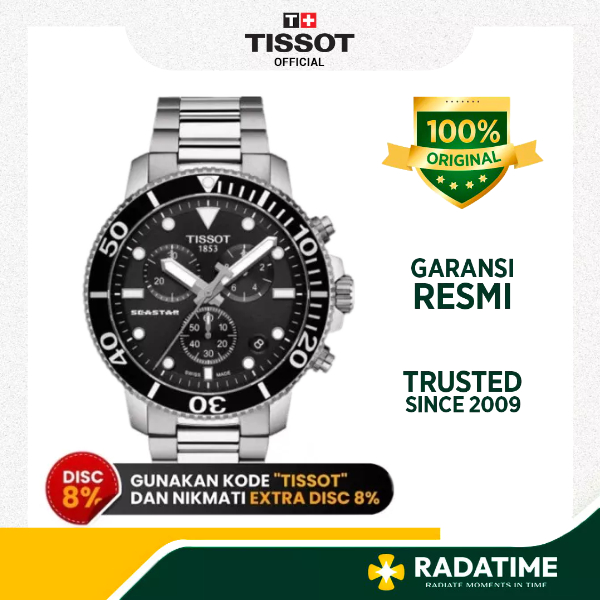 Jam Tangan Pria Tissot T- Seastar 1000 100% Original T1204171105100