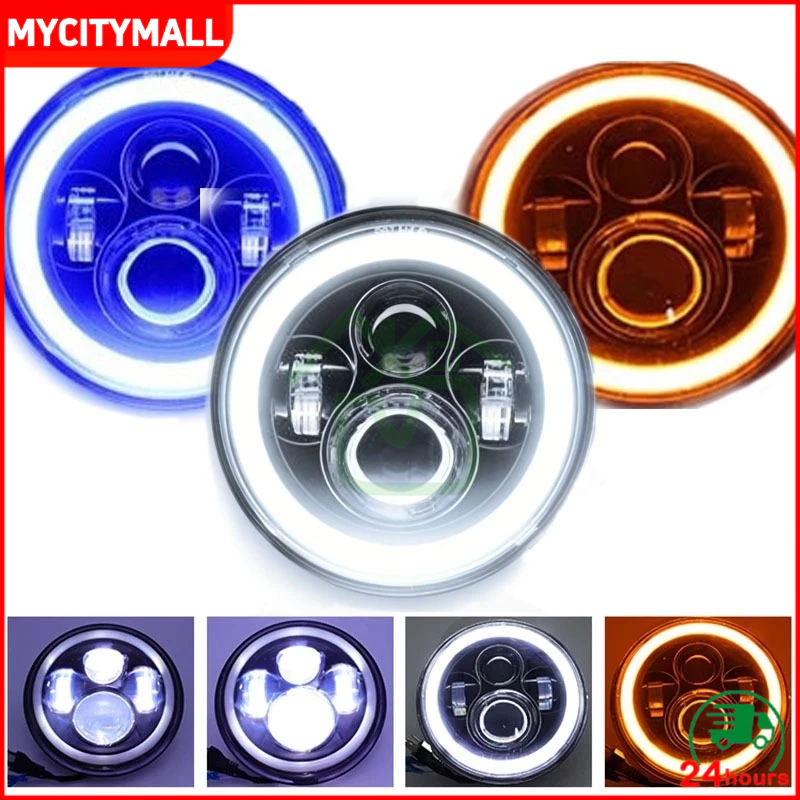 COD Lampu LED Projie Daymaker Putih Kuning Lampu Daymaker Projie Running LED 7 Inch Lampu Utama Proj