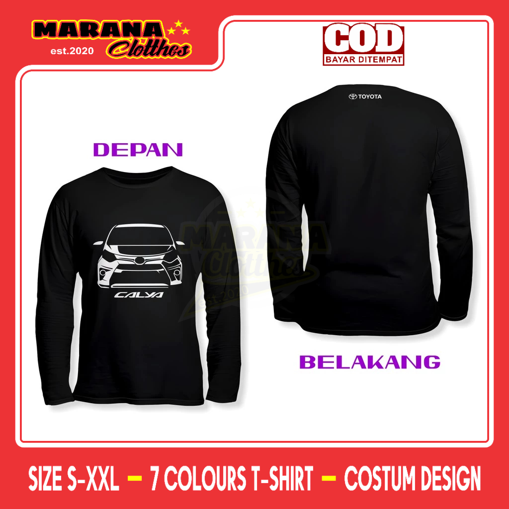 Kaos Toyota Calya Toyota DB Lengan Panjang Baju Otomotif