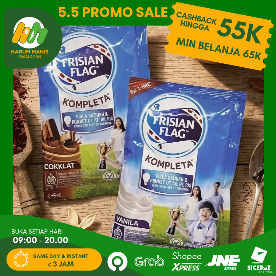 FRISIAN FLAG SUSU BUBUK 40GR / SUSU SACHET FRISIAN FLAG 40GR / SUSU BUBUK RASA COKELAT / SUSU BUBUK 