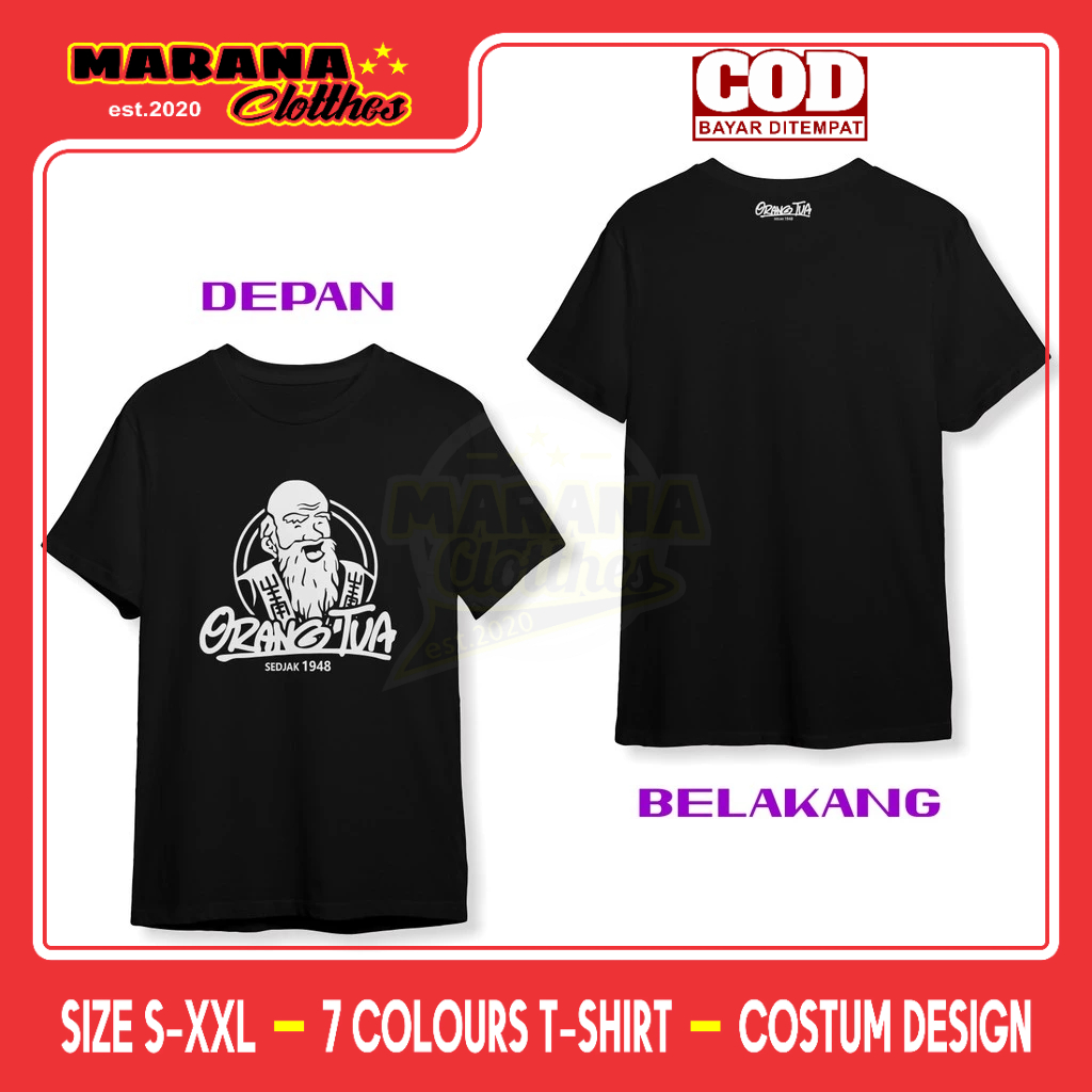 Kaos CAP ORANG TUA ANGGUR MERAH DB Kaos Distro
