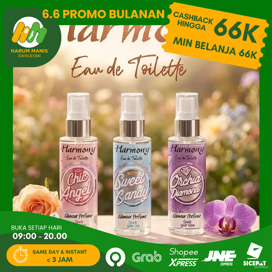 MINYAK WANGI HARMONY 100ML / HARMONY BODY PARFUM 100ML / PARFUM HARMONY BOTOL PLASTIK
